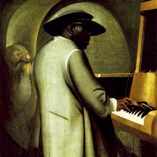 Prompt: thelonius monk by hieronymus bosch