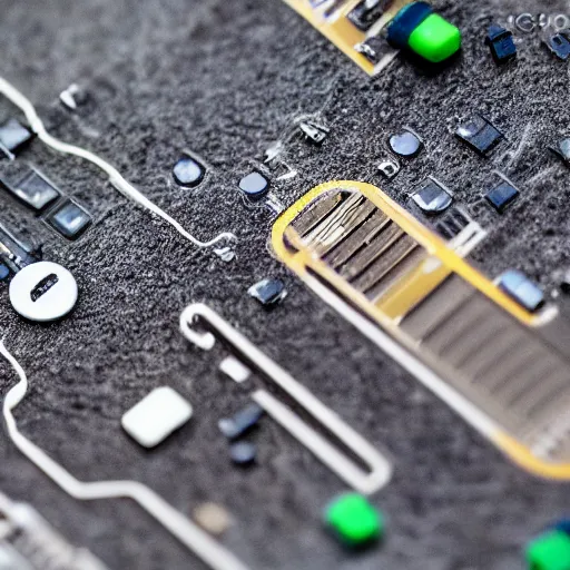 Image similar to macro photo of a miniature ho scale iphone ( 2 0 0 6 ), taken with canon 8 0 d, canon 1 0 0 mm f / 2. 8
