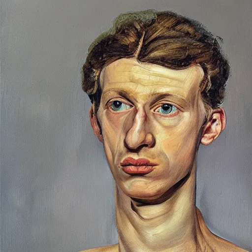 Prompt: high quality high detail painting by lucian freud, hd, portrait of student