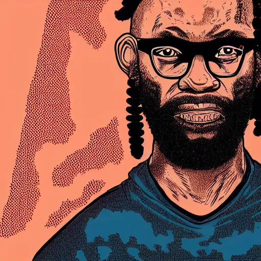 Image similar to portrait of mc ride, by laurie greasley and james stokoe, 4 k, 8 k