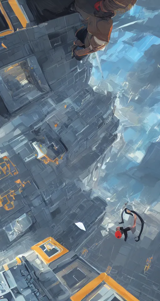 Image similar to A beautiful artwork illustration, level design, third person, a parkour course in space, featured on artstation, wide angle, vertical orientation