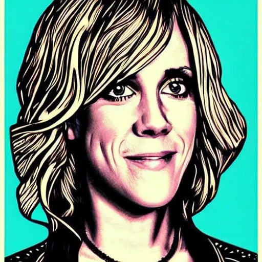 Image similar to kristen wiig poster by shepard fairey