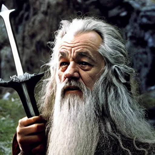 bill murray as gandalf in lord of the rings, film | Stable Diffusion