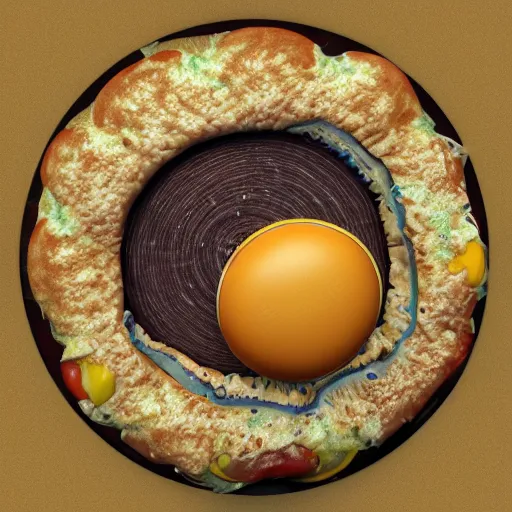 Image similar to cheeseburger is the center of universe, astronomical, vray, award winning