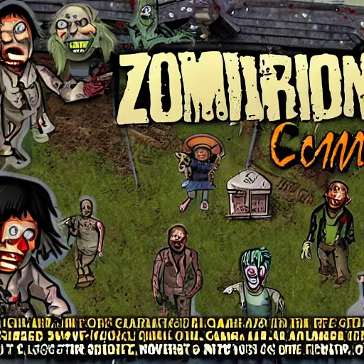 Prompt: zombie show survivors camp