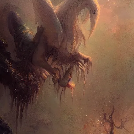 Image similar to a beautiful new creature from folklore, clear detailed view. ethereal fantasy art by greg rutkowski