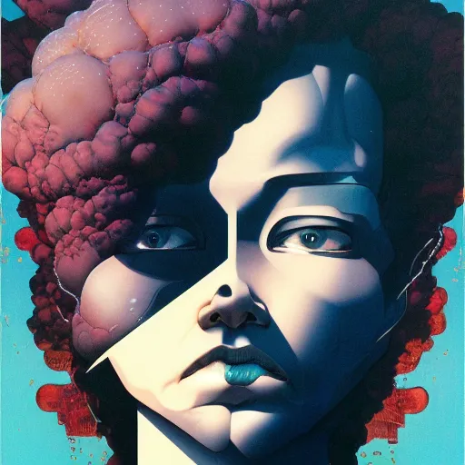 Image similar to prompt : monumental portrait soft light painted by james jean and katsuhiro otomo and erik jones, inspired by akira anime, smooth face feature, intricate oil painting, high detail illustration, sharp high detail, manga and anime 1 9 9 9