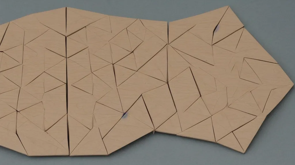 Image similar to origami introductory plywood made of gaps