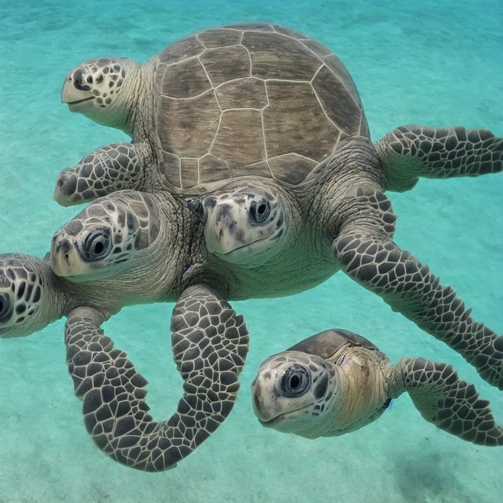 Prompt: kawaii seaturtle cute