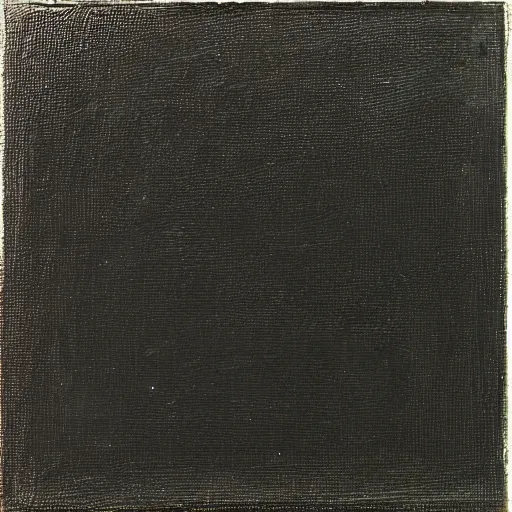 Image similar to a painting of a black square, by Kazimir Malevich