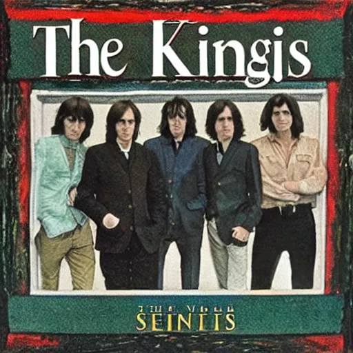 Prompt: the kinks are the village green preservation society, album cover, photorealistic, clear faces