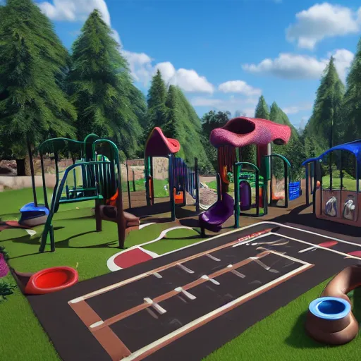 Image similar to cute playground unreal engine rendering 4k next-gen