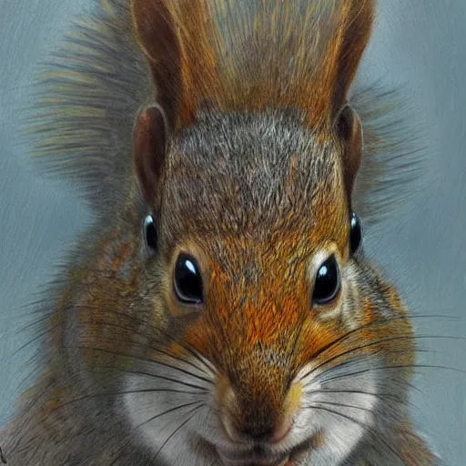 Image similar to squirrel as a realistic fantasy knight, closeup portrait art by donato giancola and greg rutkowski, realistic face, digital art, trending on artstation, symmetry!!, no helmet