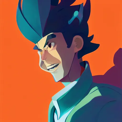 Image similar to face icon stylized minimalist space dandy, loftis, cory behance hd by jesper ejsing, by rhads, makoto shinkai and lois van baarle, ilya kuvshinov, rossdraws global illumination