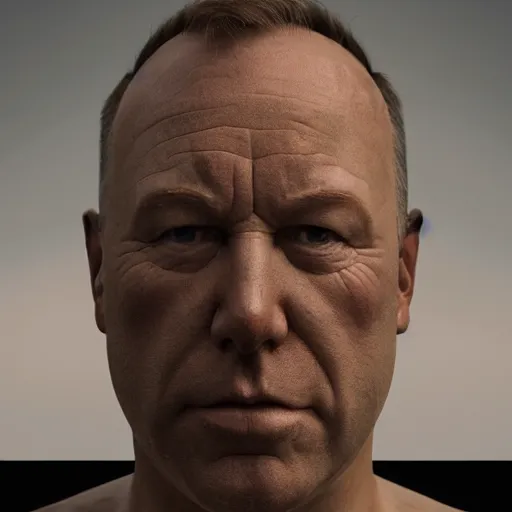 Image similar to hyperrealistic mixed media image of info wars alex jones with ( ( bullfrog mask ) ), stunning 3 d render inspired art by xiang duan and thomas eakes and greg rutkowski, perfect facial symmetry, hyper realistic texture, realistic, highly detailed attributes and atmosphere, dim volumetric cinematic lighting, 8 k octane detailed render, post - processing, masterpiece,