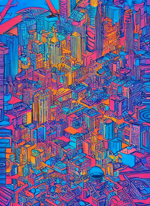 Prompt: san francisco, an ultrafine detailed illustration by james jean, intricate linework, bright colors, final fantasy, behance contest winner, vanitas, angular, altermodern, unreal engine 5 highly rendered, global illumination, radiant light, detailed and intricate environment