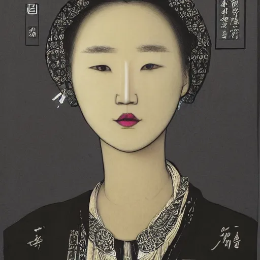 Image similar to the lady, by xia yongkang,