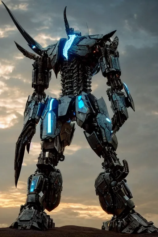 Image similar to cinematic still in westworld and pacific rim movie and ps 5 game machine warrior 5, intricate ornate humanoid mecha warrior,