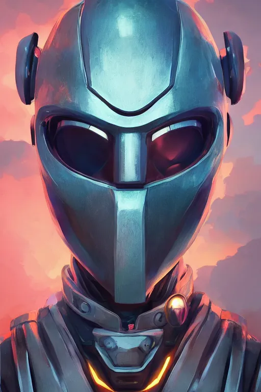 Image similar to epic mask helmet robot ninja portrait stylized as fornite style game design fanart by concept artist gervasio canda, behance hd by jesper ejsing, by rhads, makoto shinkai and lois van baarle, ilya kuvshinov, rossdraws global illumination radiating a glowing aura global illumination ray tracing hdr render in unreal engine 5