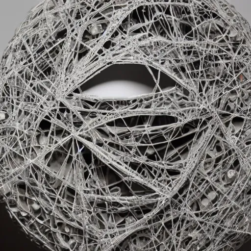 Image similar to muons emerging in large vision model artificial intelligence. canon 5 d 5 0 mm lens. intricate papier - mache