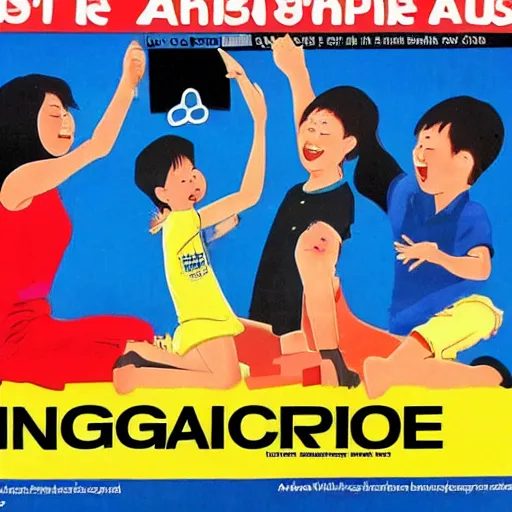 Image similar to a 1 9 9 0 s singapore public education poster