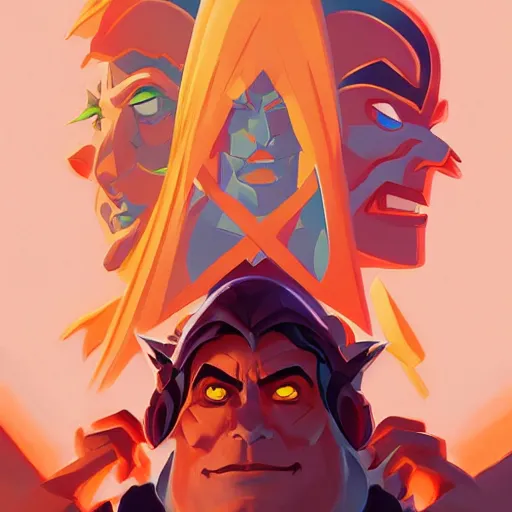 Image similar to face icon stylized minimalist he - man and the masters of the universe, loftis, cory behance hd by jesper ejsing, by rhads, makoto shinkai and lois van baarle, ilya kuvshinov, rossdraws global illumination