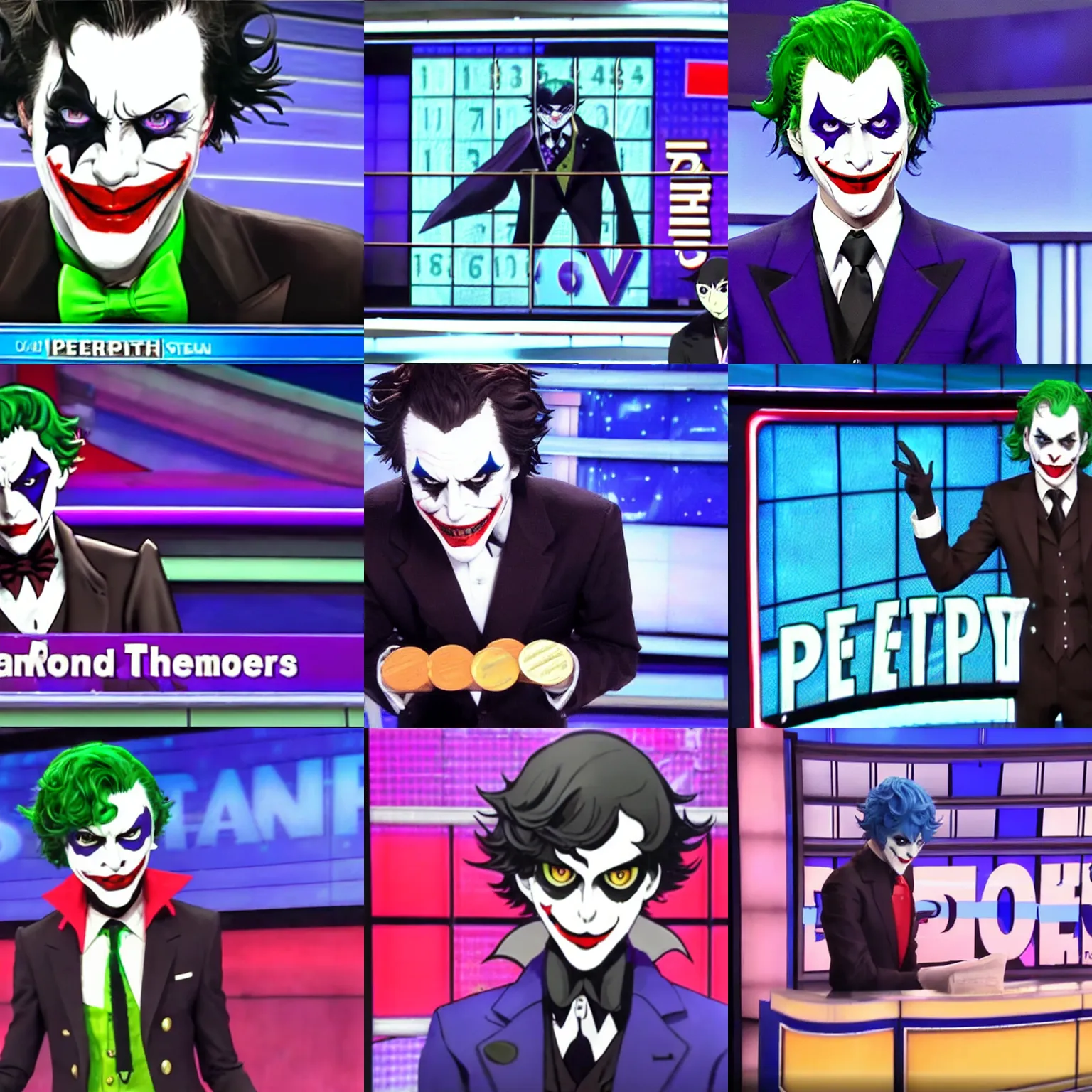 joker from persona 5 is a contestant on jeopardy, | Stable Diffusion ...