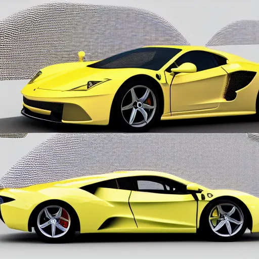 Image similar to Car themed fractal, 3d fractal, ferarri, supercar