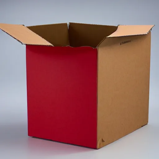 Image similar to a cardboard box red