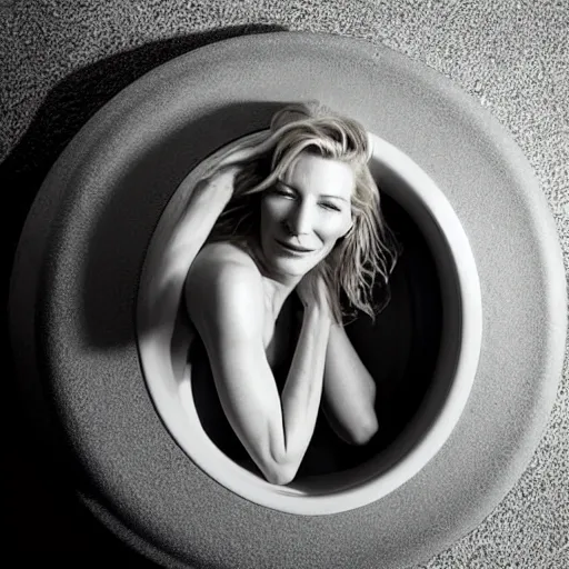 Prompt: Portrait of cate blanchett in a bathtube by Annie leibowitz, photorealisitc ,detailed