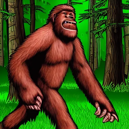 Image similar to bigfoot hunting humans