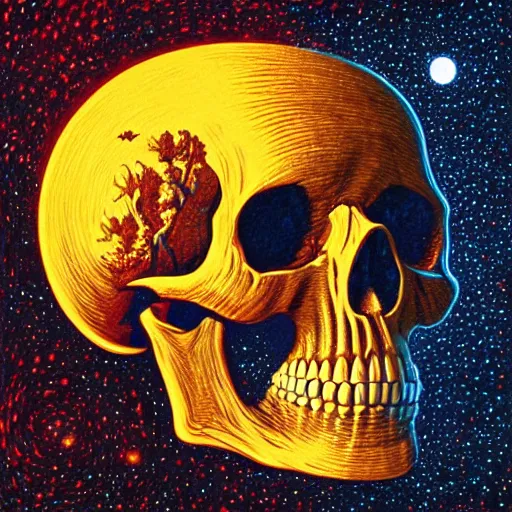 Image similar to ngc 3132 melting mysterious skull landscape by Casey Weldon, dan mumford 8k ultra high definition, upscaled, perfect composition , golden ratio, edge of the world, image credit nasa nat geo