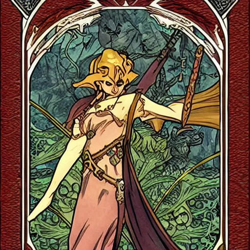 Image similar to Dungeons & Dragons, art nouveau,