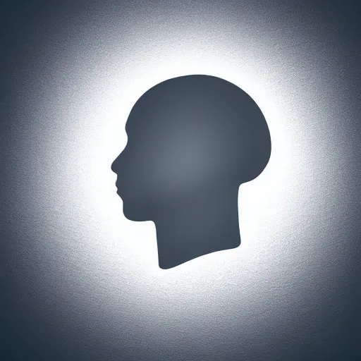 Prompt: minimalist logo icon of a human head made of water, white background, futuristic, glowing, hyper realistic, ray tracing, realistic water splashes, sharp focus, long shot, 8 k resolution