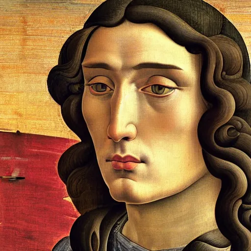 Image similar to painting of Sandro Botticelli by Sandro Botticelli, highly detailed, 8k, cinematic,