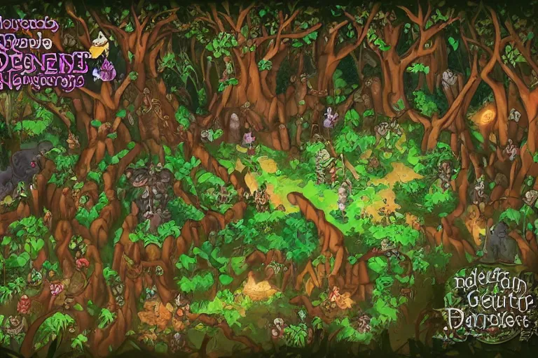 a fairies forest. digital art.