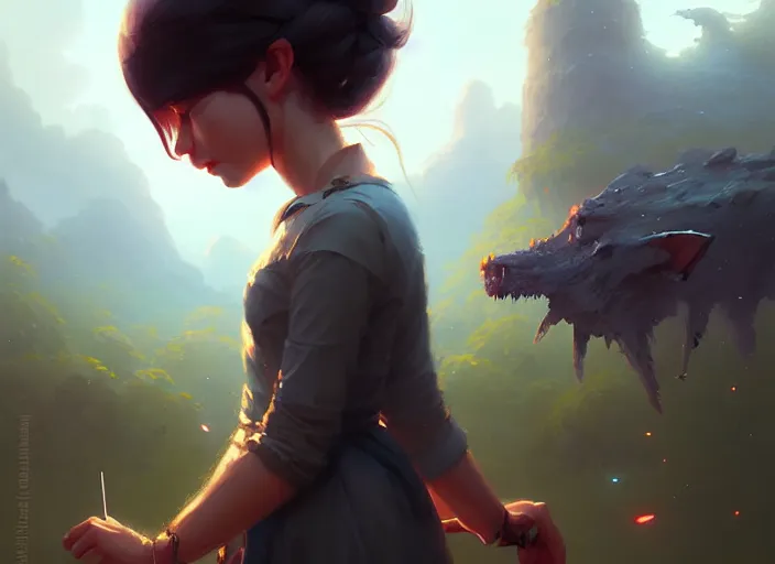 Image similar to detailed cute portrait unreal engine fantasy art by greg rutkowski loish rhads ferdinand knab makoto shinkai