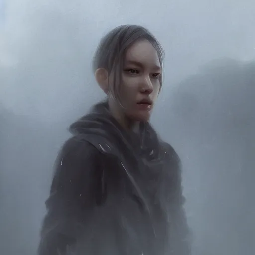 Prompt: lufi in real life, face centered portrait, Confident, fog, rain, volumetric lighting, beautiful, golden hour, sharp focus, ultra detailed, cgsociety by Leesha Hannigan, Ross Tran, Thierry Doizon, Kai Carpenter,Ignacio Fernández Ríos