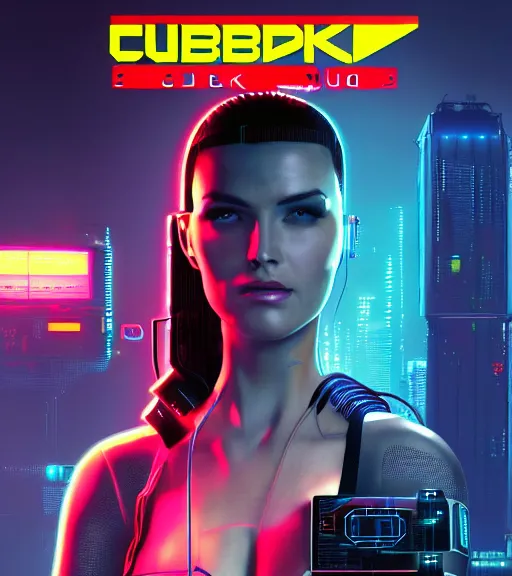 Image similar to cable plugged into cyberdeck, back of head, cyberpunk woman, computer, 1 9 7 9 omni magazine cover, style by vincent di fate, cyberpunk 2 0 7 7, 4 k resolution, unreal engine, daz