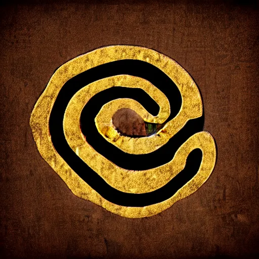 Prompt: s sign with snake texture