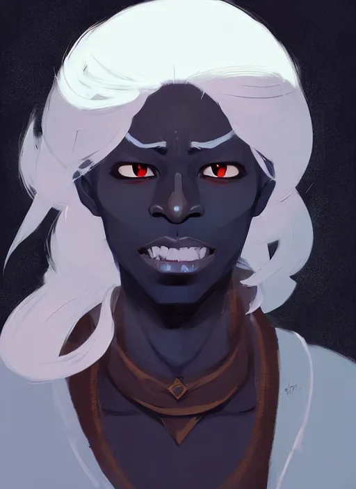 Prompt: ( ( ( ( ( portrait of male drow from dungeons and dragons. ) ) ) ) ) by atey ghailan, by greg rutkowski, by greg tocchini, by james gilleard, by joe fenton, by kaethe butcher, dynamic lighting, gradient light blue, brown, blonde cream and white color scheme, grunge aesthetic