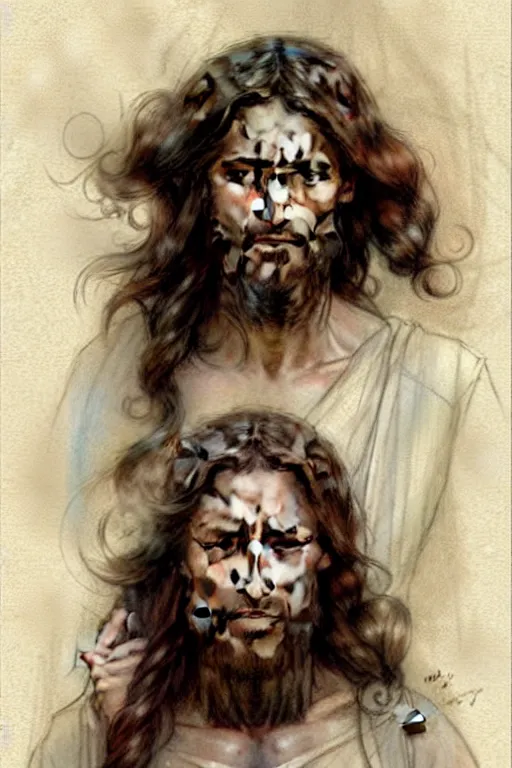 Image similar to (((((1950s jesus second coming . muted colors.))))) by Jean-Baptiste Monge !!!!!!!!!!!!!!!!!!!!!!!!!!!