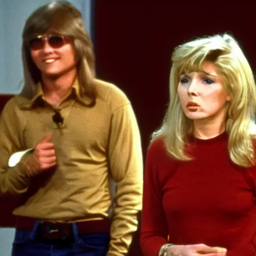 Image similar to high quality still of young Debbie Harry guest starring on That 70s Show