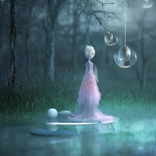 Image similar to mystic fairytale by Aya Takano as 3d octane render, raytrace, reflections, cgsociety