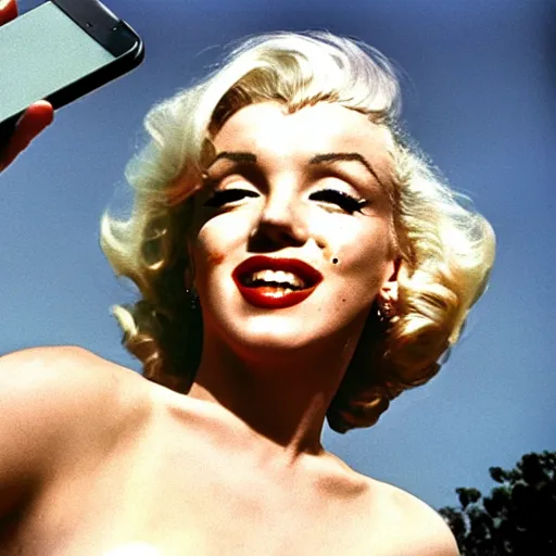 Prompt: Marilyn Monroe selfie in Los Angeles