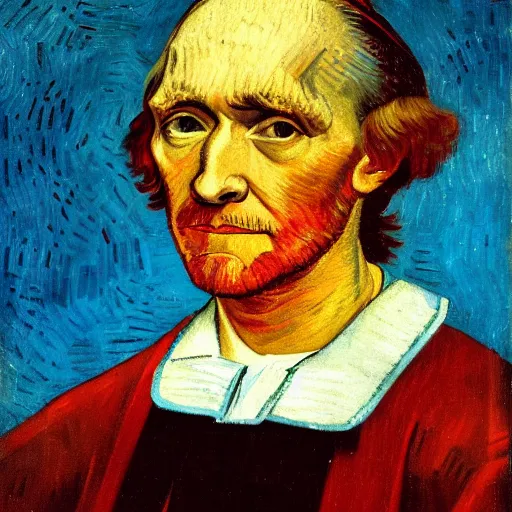 Image similar to christopher columbus portrait!!! painted by ( ( ( van gogh ) ) ), 4 k, 8 k