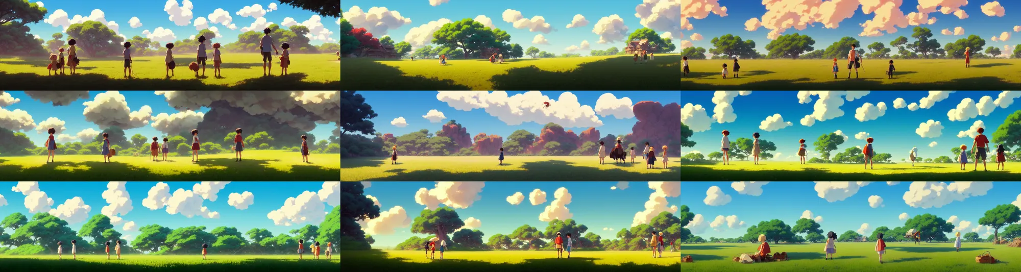 Prompt: a wholesome animation key shot of a sunny texas panorama, studio ghibli, pixar and disney animation, sharp, rendered in gouache painting, anime gouache key art by greg rutkowski, bloom, dramatic, dynamic lighting