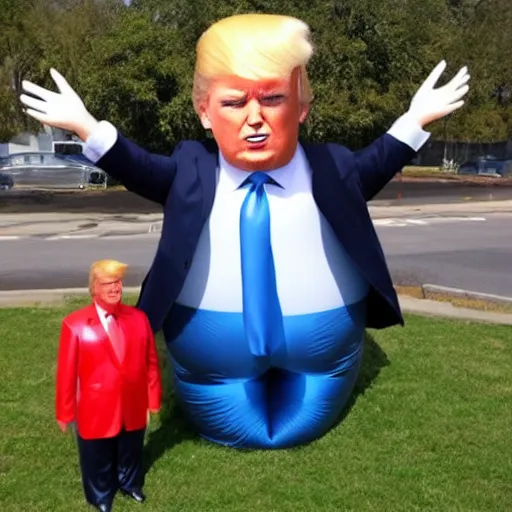 Image similar to donald trump as an inflatable doll!