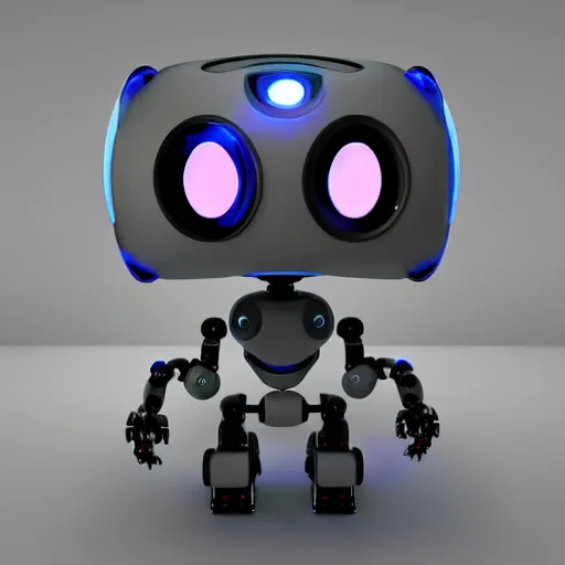 Image similar to a robot shaped like a donut photorealistic hd