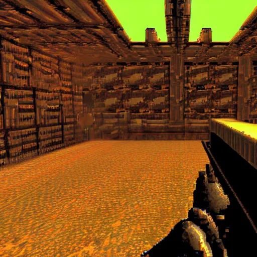 Prompt: A screenshot from Doom II